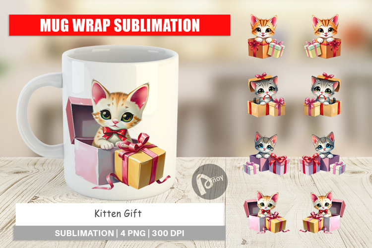 Mug Wrap Kitten Gift