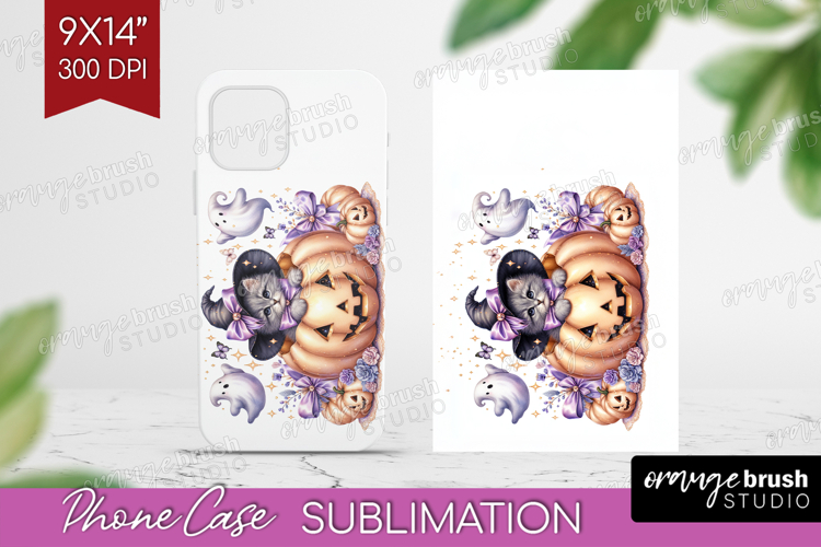 Kitten Halloween Phone Case PNG Coquette Case PNG