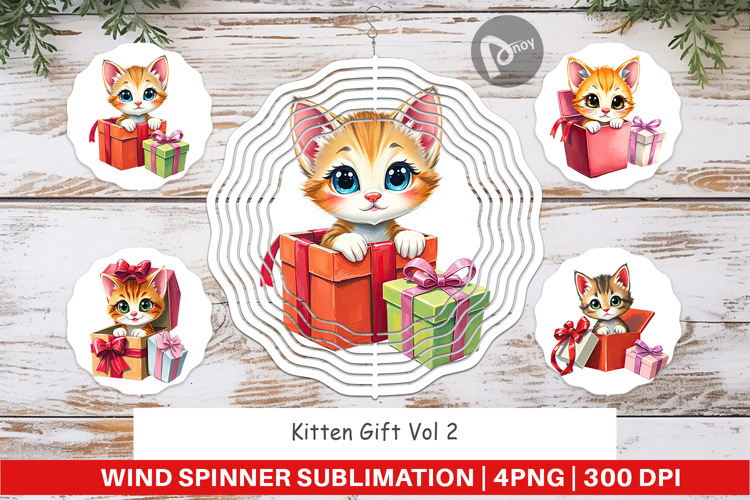 Wind Spinner Kitten Gift