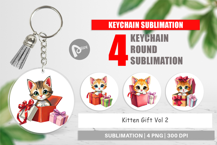 Keychain Kitten Gift