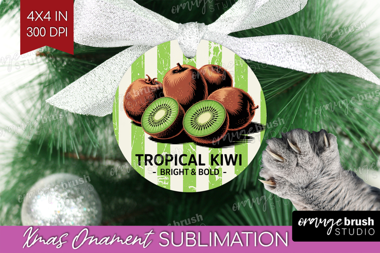 Kiwi Vintage Fruit Ornament PNG Summer PNG Sublimation
