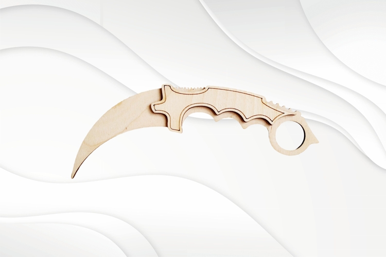 Toy Knife Karambit, digital model for laser cut