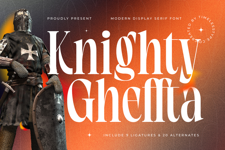 Knighty Gheffta - Modern Display Serif Font