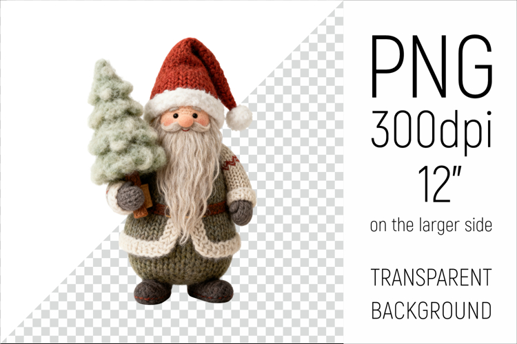 Knitted Christmas Gnome | Holiday Gnome with Lollipop