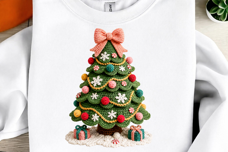 Knitted Christmas Tree PNG