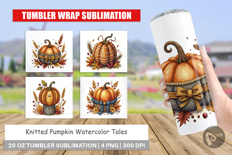 Knitted Pumpkin Tumbler
