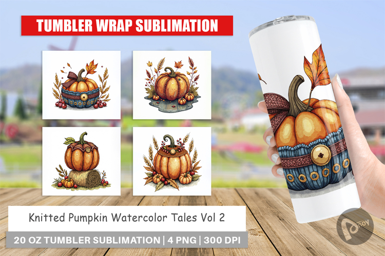 Knitted Pumpkin Tumbler