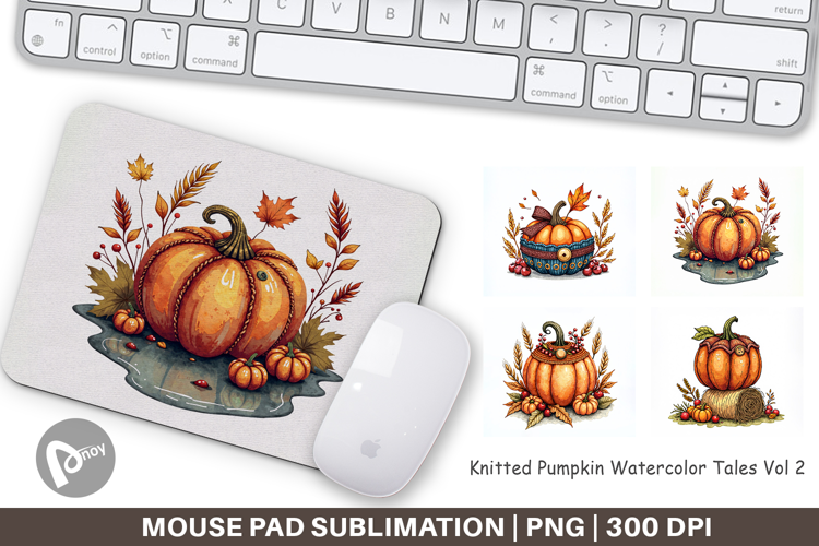 Knitted Pumpkin Mouse Pad