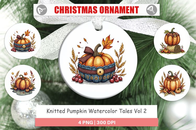 Knitted Pumpkin Ornament