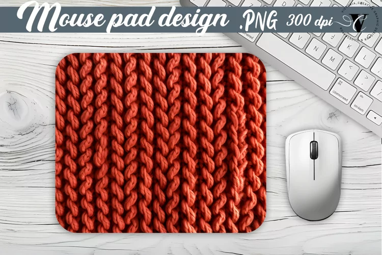 Knitted winter Mouse Pad | Mousepad sublimation