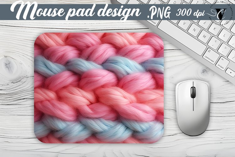 Knitted texture Mouse Pad | Mouse pad sublimation example image 1