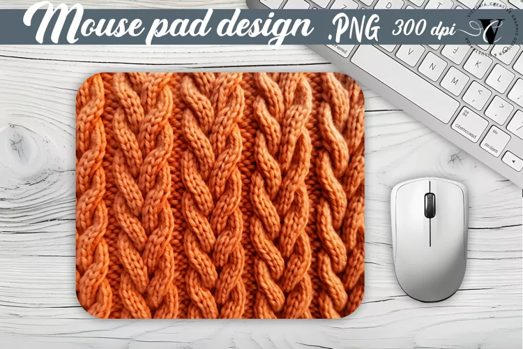 Knitted winter Mouse Pad | Mousepad sublimation
