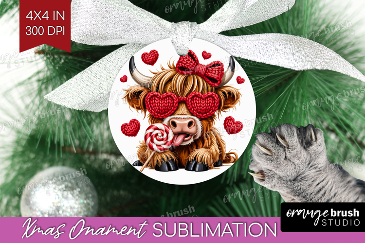 Knitted Valentines Day Ornament PNG - Faux Yarn PNG