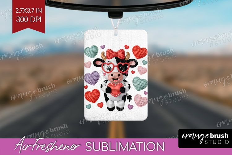 Knitted Valentines Day Air Freshener PNG - Faux Yarn PNG
