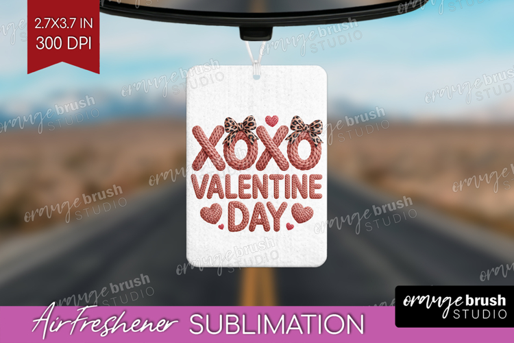 Knitted Valentines Day Air Freshener PNG - Faux Yarn PNG