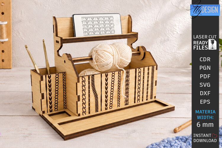 3D Knitting Stand Laser Cut | Yarn Holder Craft Organizer example image 1