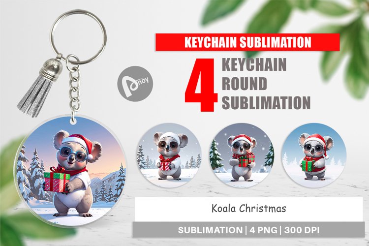 Keychain Koala Christmas