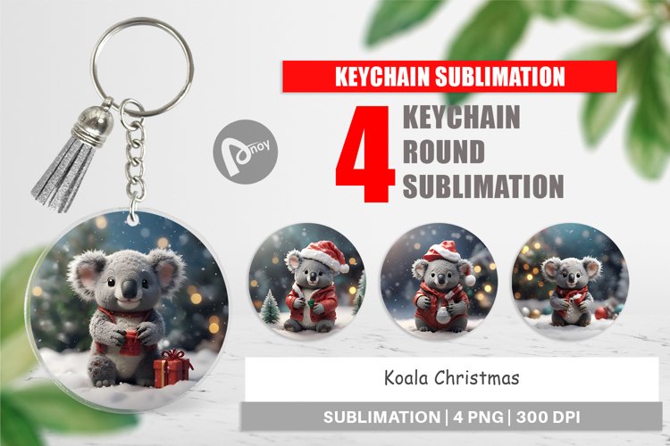 Keychain Koala Christmas