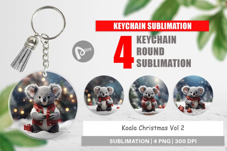 Keychain Koala Christmas