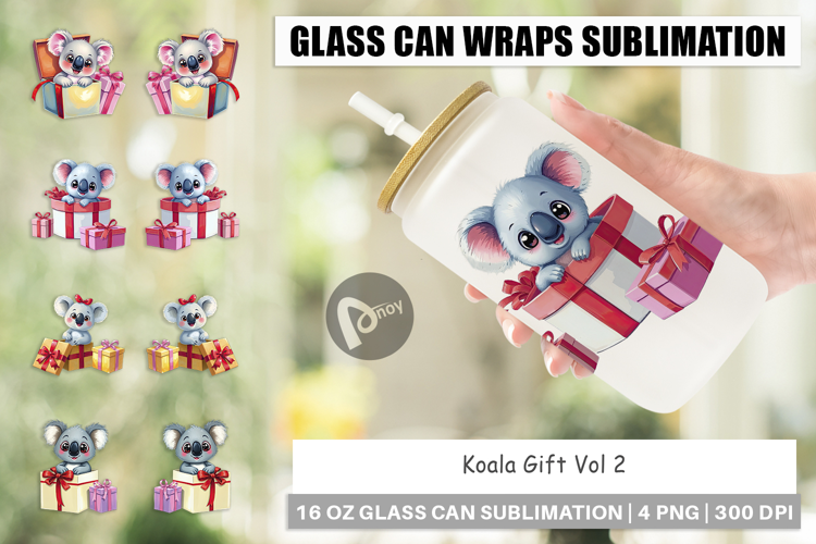 Glass Can Koala Gift