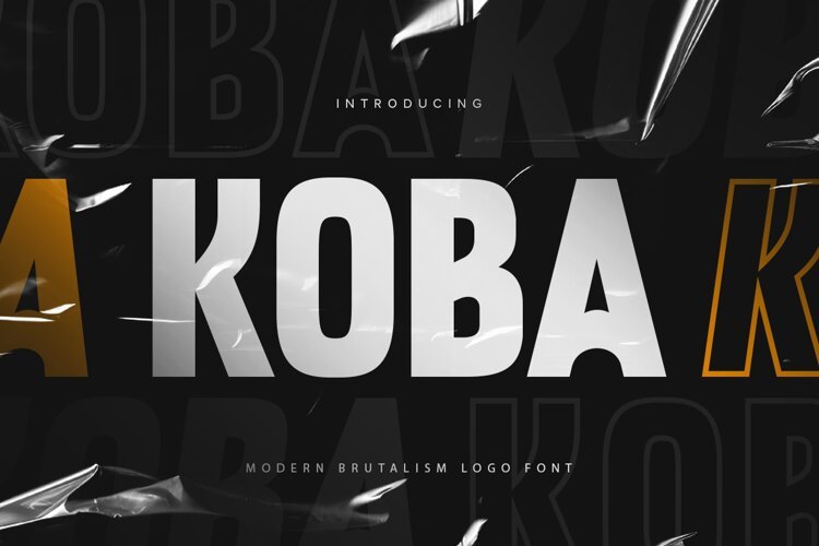 Koba - Modern Brutalism Logo Font example image 1