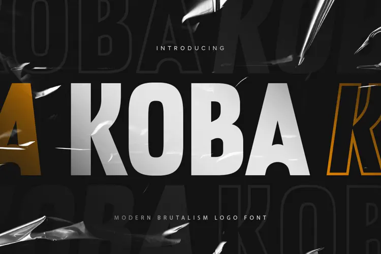 Koba - Modern Brutalism Logo Font