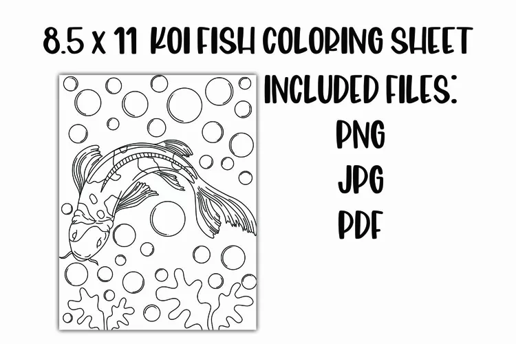 Koi Fish Kids' Coloring Sheet