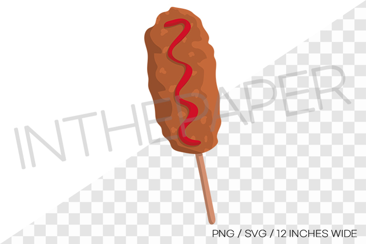 Korean hot dog ketchup PNG summer clipart illustration