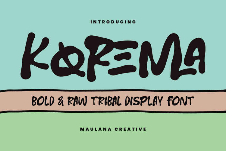 Korema Bold Raw Tribal Display Font