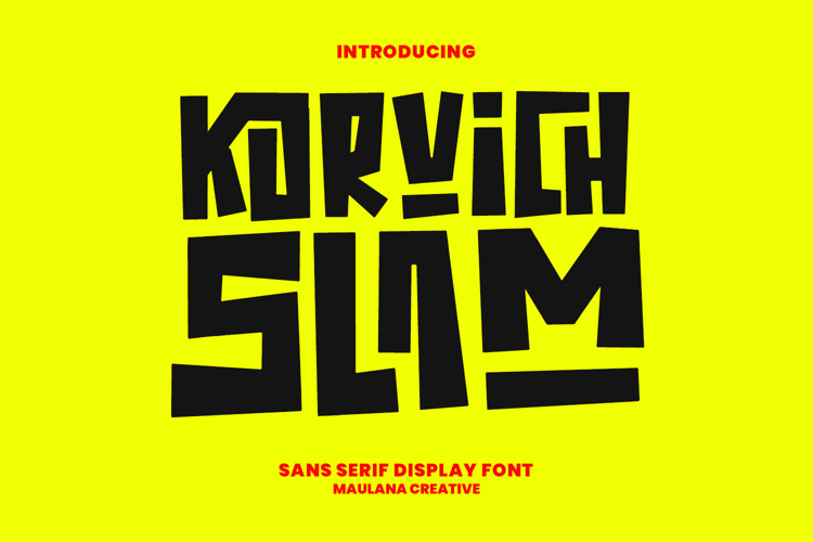 Korvich Slam Sans Serif Font example image 1