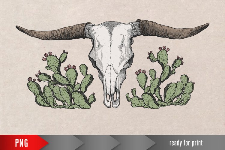 Cow Skull Drawing Image 6