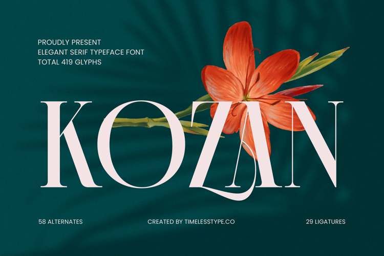 Kozan - Elegant Serif Typeface Font