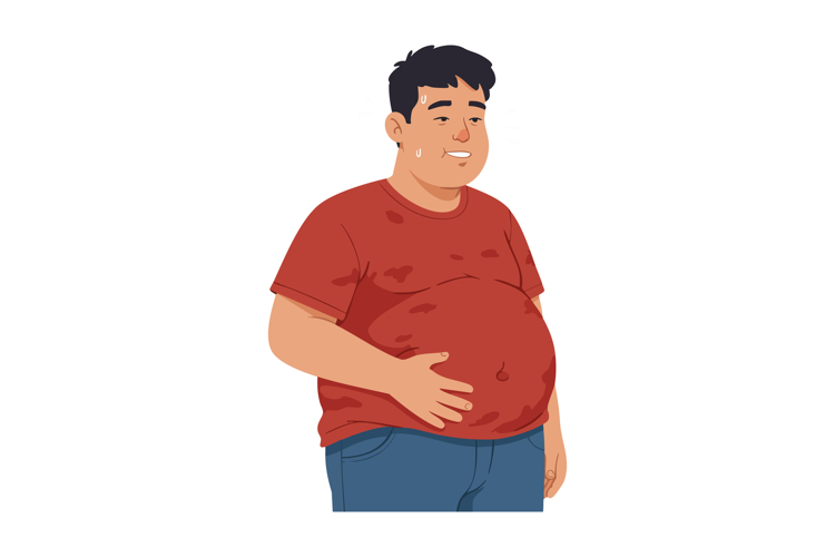 Sweating Clipart Image 7