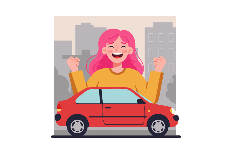 Red Car Clipart Image 9