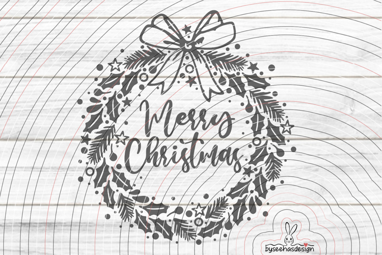Wreath Ribbon cutting file SVG DXF