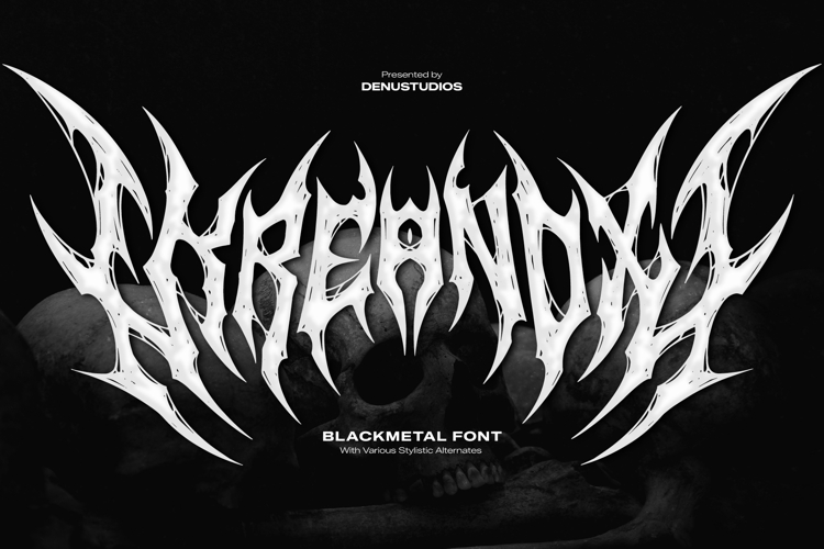 Kreanox | Black Metal Font