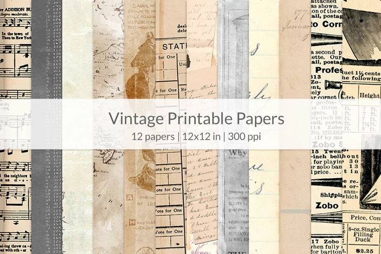 Vintage Printable Papers