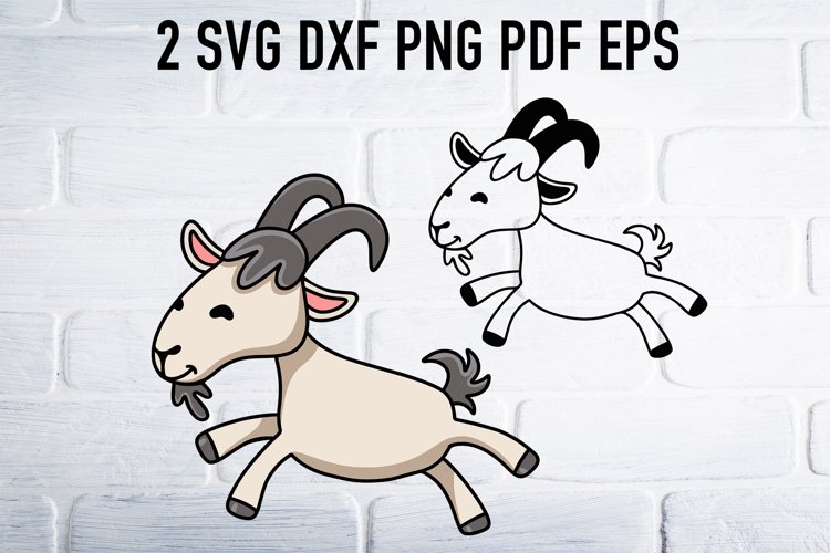 Goat Svg, Goat Clipart, Farm animal clipart (2470716)