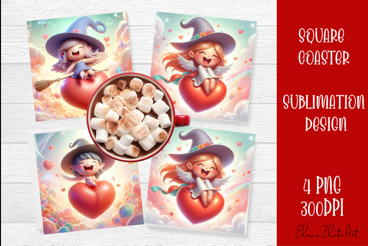 Valentines Day Coasters |cute funny angels