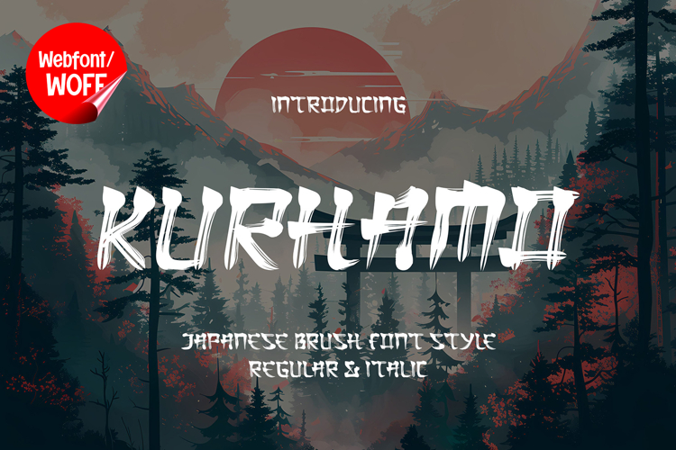 Kurhamo | Japanese Handbrush Style Webfont for Artistic Web