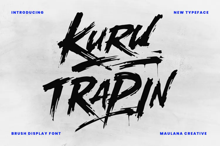 Kuru Trapin Energetic Brush Font