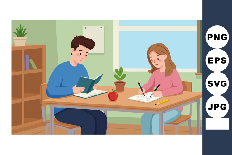Studying Clipart
