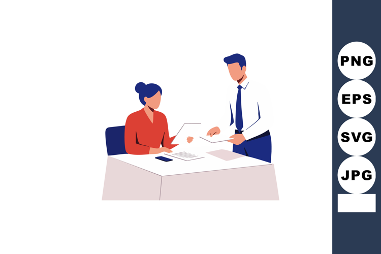 Business meeting collaboration between male and female profe
