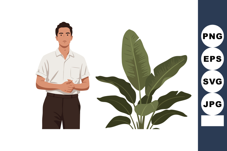 Tropical Leaf Clipart Image 7