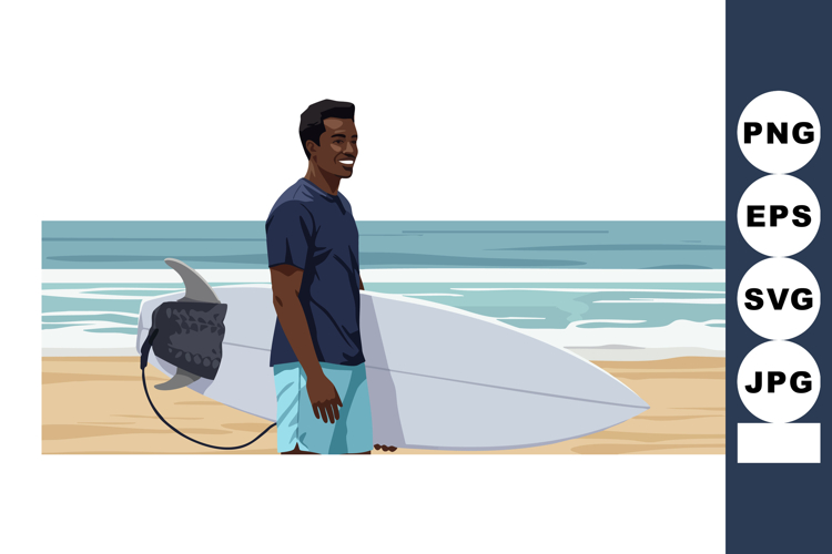  Surfer Clipart Image 8