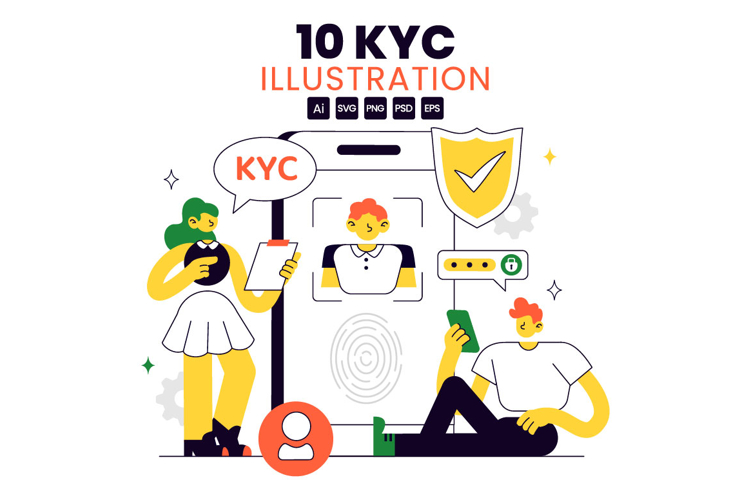 10 KYC Vector Illustration