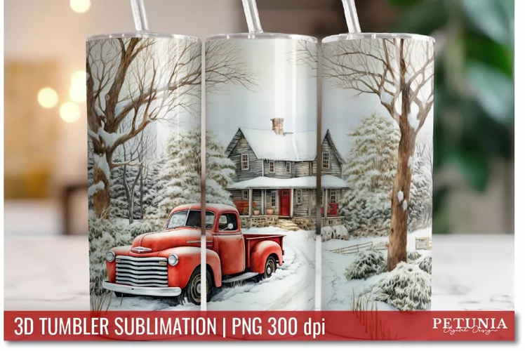 Christmas 3D Tumbler Designs | 3D Tumbler Sublimation Wrap