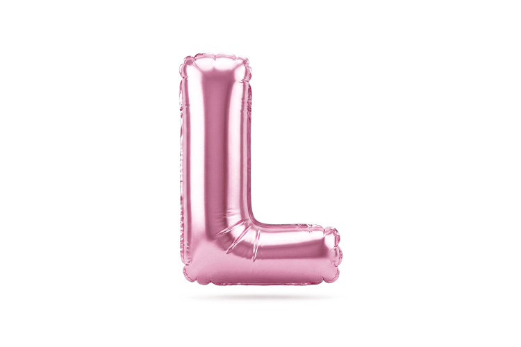 Pink Metallic Letter L Foil Balloon Party Decoration