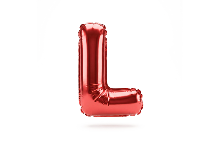 Red Metallic Letter L Foil Balloon Party Decoration