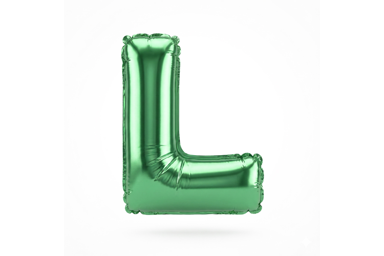 Green Metallic Letter L Foil Balloon Party Decoration